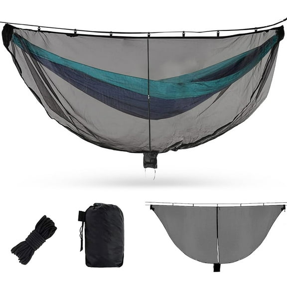 2WIN2BUY Camping Hammock Net,11.15ft Snug Mosquito Net for Hammocks, Lightweight 360°Protection Portable Hammock Netting,Fits All Camping Hammocks