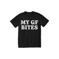 thumbnail image 1 of My Gf Bites Tshirt, My Girlfriend Shirt, Funny Gag Gift, Boyfriend Shirt, Boyfriend Gift, Funny Meme, aesthetic Shirt, Quote Shirt, 1 of 6