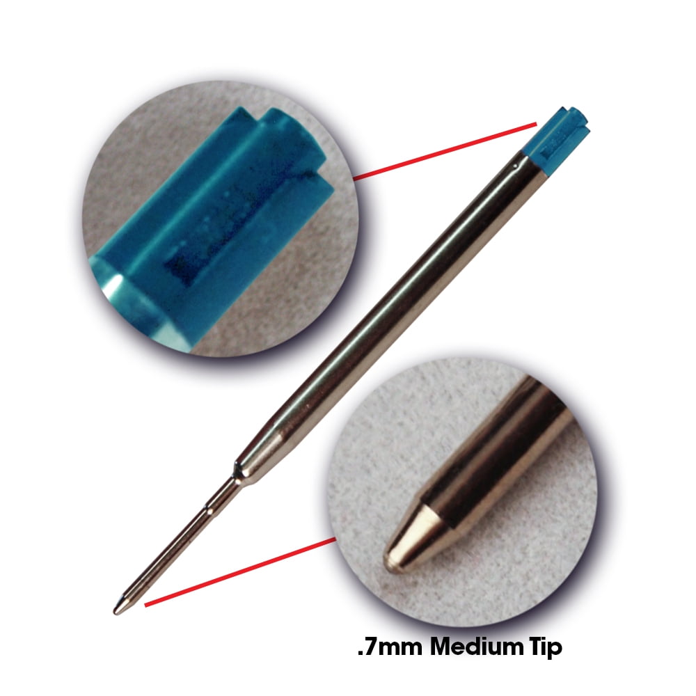 Jaymo Replacement for Parker 30526PP - Measures 3.875 in / 98 mm Long - G2 Gel Ballpoint Pen Refill - 24 Blue