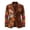 Brown, variant on Suit Jacket for Men Day of The Dead Sugar Skull Print One Button Slim Fit Blazer with Pockets Casual Sport Coat for Party Halloween Festival Wear XXXXL