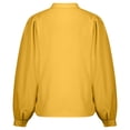 thumbnail image 6 of Women's V Neck Long Sleeve Shirts Button Down Casual Chiffon Blouses Dressy Loose Fit Business Work Tops 2026 Going Out Top Ladies, 6 of 8