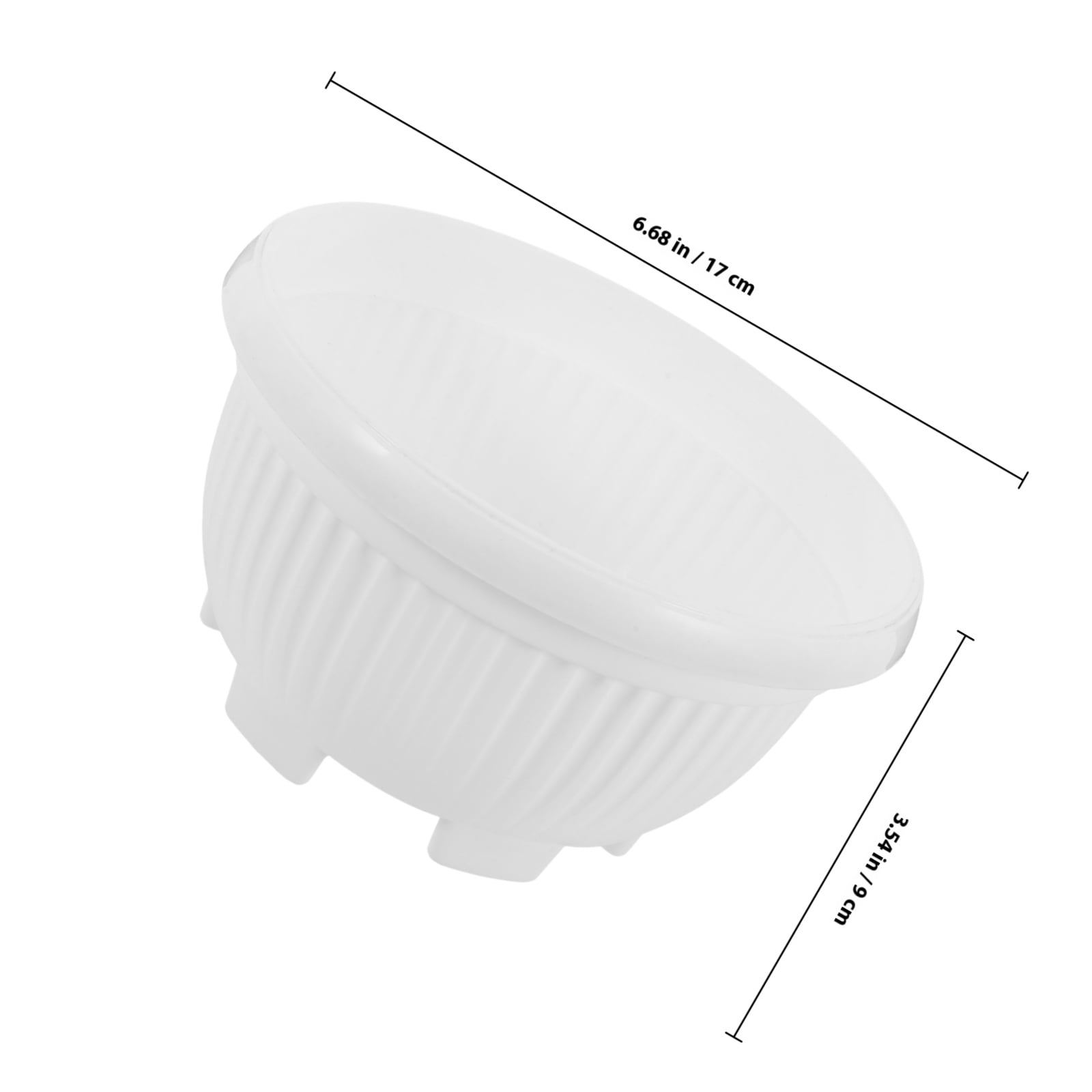 ETHZZLE Set of 6 White Plastic Flower Planter Pots, Lightweight and for Indoor and Outdoor Gardening Use