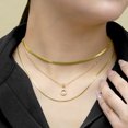 thumbnail image 3 of JeenMata Multipack 3 pcs 'G' Initial Charm Necklace Set - Initial Layered Necklace for Women in Yellow Gold Plated, Anniversary, Birthday, Christmas, 3 of 6
