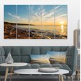 thumbnail image 1 of Ocean Shore au Lever du Soleil avec Rochers - Uvre d'Art Moderne sur Toile, 1 of 3