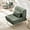 Green, variant on Akaber 3-in-1 Futon Sofa Bed, Chenille Sleeper Chair with Back Support & Pillow, Wood Frame, Metal Legs