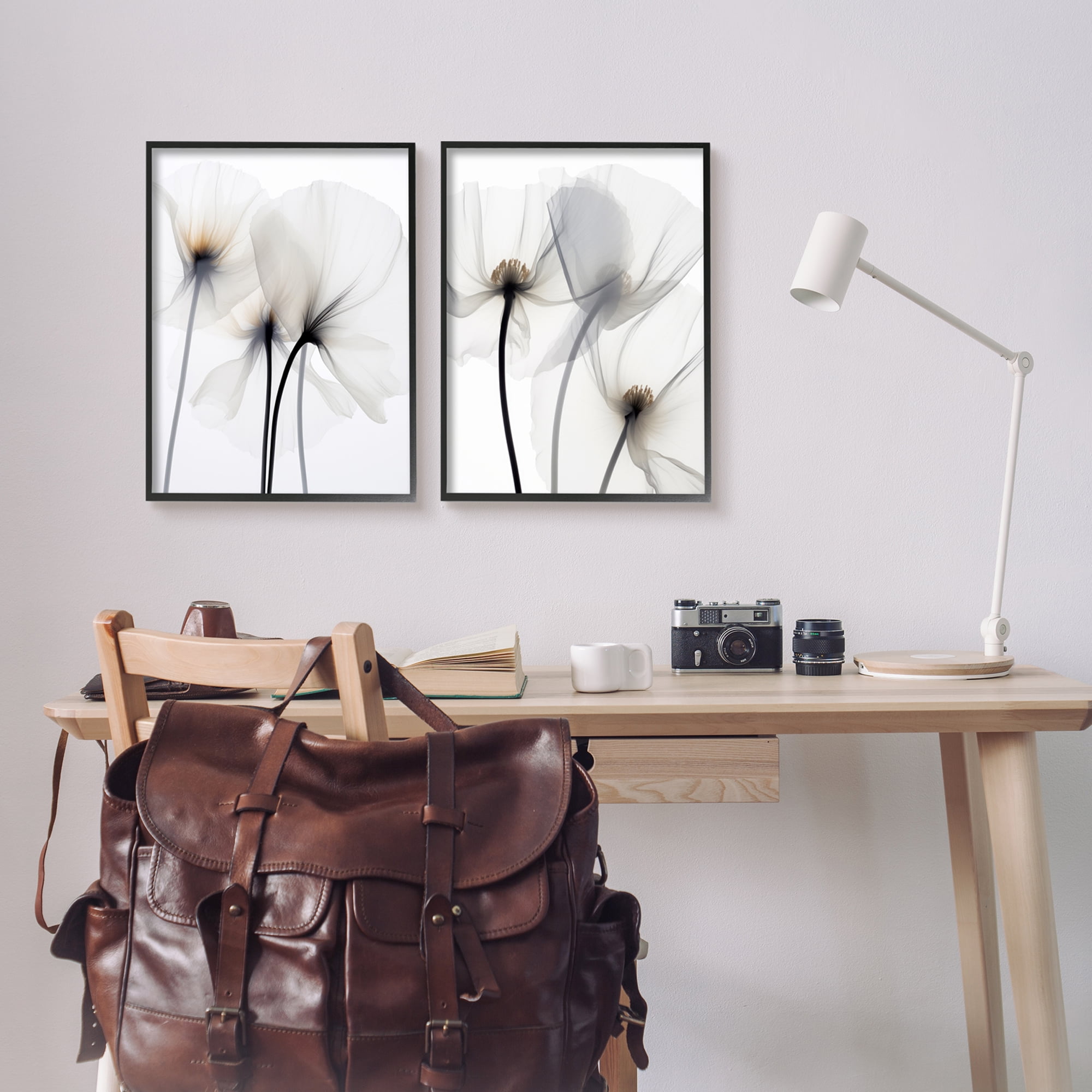 Stupell Industries White Flower Photography Botanical & Floral Photography Black Framed Art Print Wall Art, 16 x 20