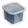 thumbnail image 2 of Draining Basket Storage Container,Kitchen Produce Vegetable Fruit Kitchen Produce Saver Container Vegetable Fruit Storage Container Highly Versatile, 2 of 8