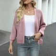 thumbnail image 3 of qucoqpe Womens Chunky Knit Open Front Cardigan Sweaters Fall Winter Cozy Long Sleeve Outwear Top, 3 of 5