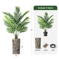 thumbnail image 3 of Artificial Tree in Contemporary Geometric Planter, Fake Areca Tropical Palm Silk Tree for Indoor and Outdoor Home Decoration - 66" Overall Tall (Plant Pot Plus Tree), 3 of 5