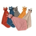 thumbnail image 2 of Microfiber Rag, Cotton Animal Head Towel, Hanging Type Kitchen Absorbent Cute Hand Towel，Grey 2PCS, 2 of 4