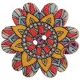 thumbnail image 1 of 100 unidades/juego de botones decorativos de madera de dibujos animados con diseño de patrón clásico de girasol de estilo Retro Simple (15MM) JFHHH pequeña, 1 of 3