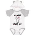 thumbnail image 3 of Inktastic My Yaya Loves Me Girls Girls Baby Bodysuit, 3 of 5