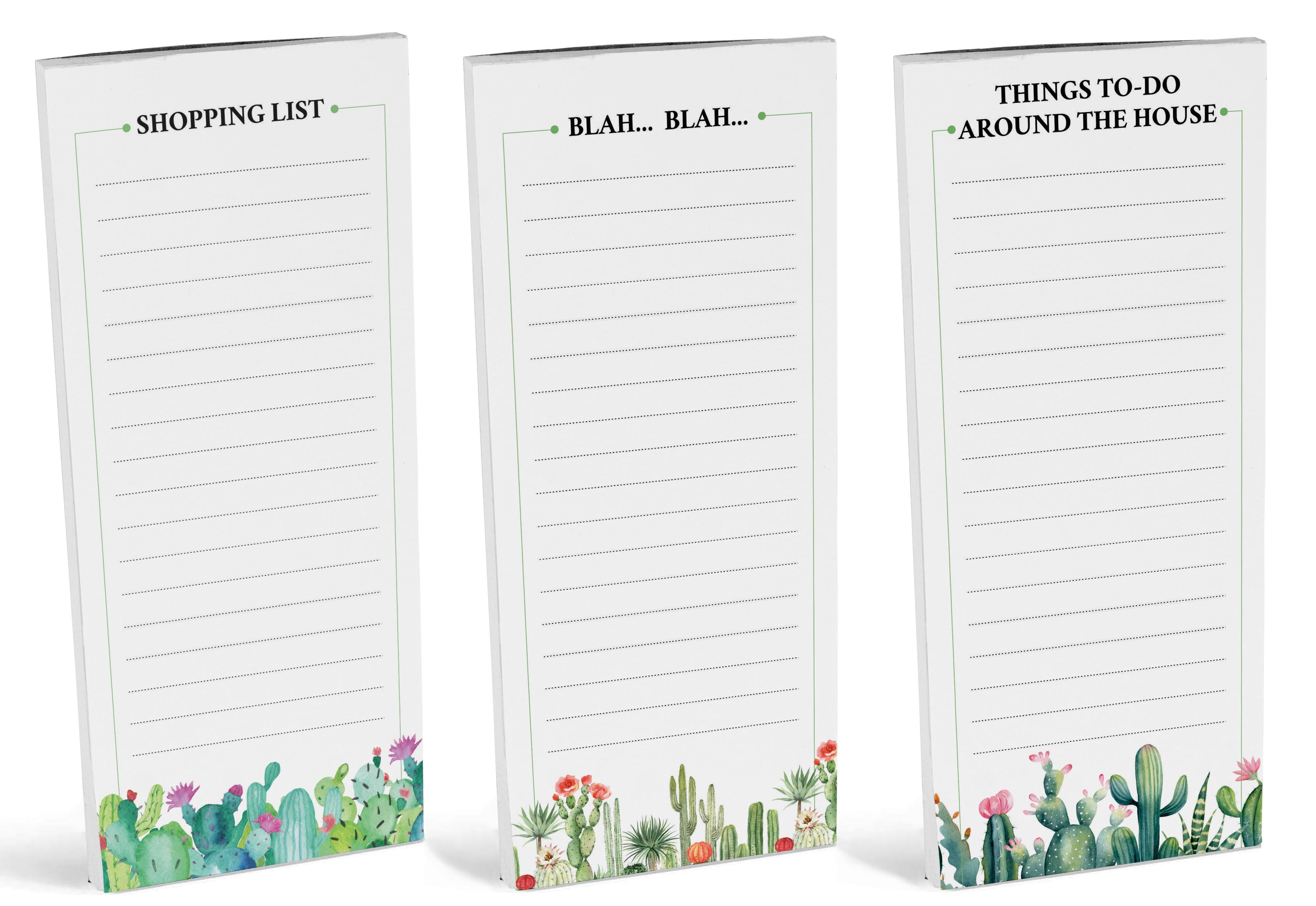 Inkdotpot Pack of 3 Magnetic Fridge To-Do List Notepads- Magnetic Memo Pads For Refrigerator-(50 Sheets Each)-Q5