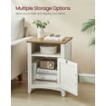 thumbnail image 2 of Farmhouse Nightstand with Barn Door, Bedside Table with Storage, Side End Table, White, 2 of 6