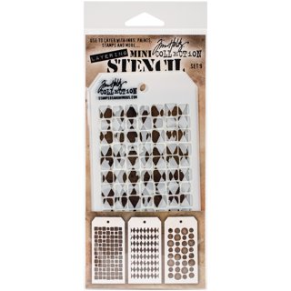 Tim Holtz Mini Layered Stencil Set 3-pkg-set #32