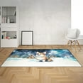 thumbnail image 2 of Hello Winter Corgi Welcome Snowy Night Watercolor Vintage Indoor Rug Welsh Corgi Dog Lover Gifts Idea Carpet Living Bed Room Sofa Home Decor - 01011, 2 of 5