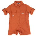 thumbnail image 1 of Uni One Piece Romper Fishing Shirt Sizes 24 Months Small, Rust, 1 of 3