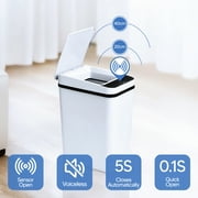 Bathroom Trash Can,2 Pack 2.5 Gallon Trash Cans with Lid,Automatic Trash Can for Kitchen with Garbage Bags,Small Trash Bin for Bathroom,Office,Kitchen,Bedroom