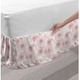 thumbnail image 2 of Floral Bed Skirt, Abstract Flowers Little Gentle Blossoms of a Romantic Spring Garden Art, Elastic Bedskirt Dust Ruffle Wrap Around for Bedding Decor, 4 Sizes, Dried Rose and White, by Ambesonne, 2 of 2
