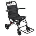 thumbnail image 2 of Anvazise Lightweight Foldable Transport Wheelchair,Manual Wheelchair,Adults Transport Chair, Compact Travel Chair,Narrow Doorways Wheel Chair,Hand Push Mobility Scooter with Pull Bar,17.7 Inches, 2 of 8