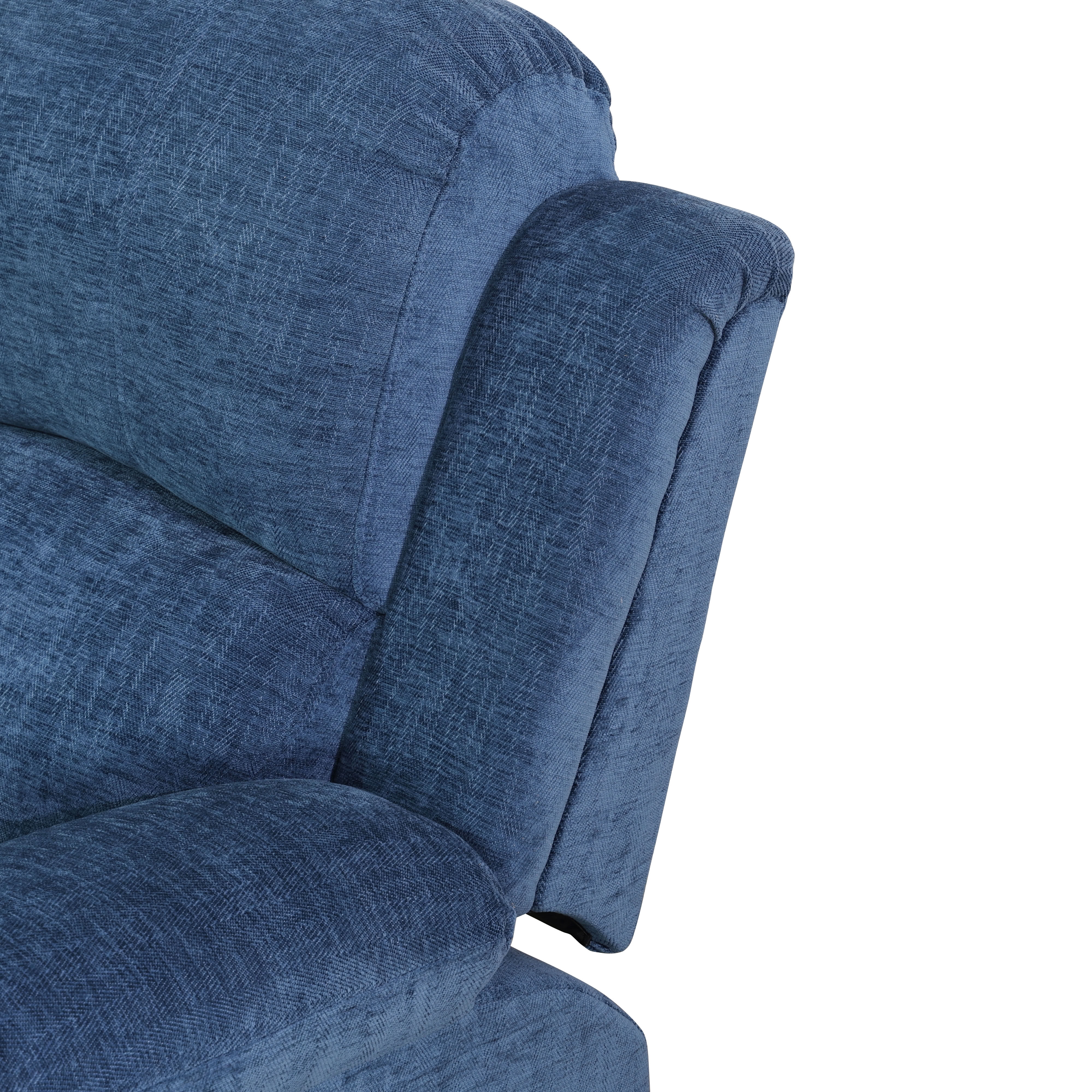 MAYEERTY 3-Seater Recliner Sofa, Wear-Resistant Fabric with Reversible Coffee Table for Family Living Room