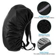 thumbnail image 3 of Uxcell 55-65L Waterproof Backpack Rain Cover with Vertical Reflective Strap, L, Black, 3 of 5