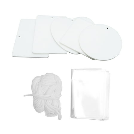 FRCOLOR 1 Set Blank Car Air Freshener Felt Sheet with Bag and Rope for Sublimation