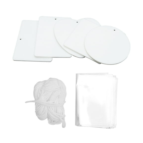 FRCOLOR 1 Set Blank Car Air Freshener Felt Sheet with Bag and Rope for Sublimation