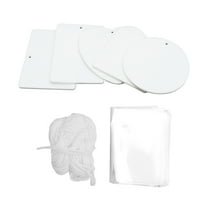 FRCOLOR 1 Set Blank Car Air Freshener Felt Sheet with Bag and Rope for Sublimation