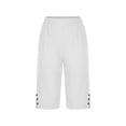 thumbnail image 5 of ABATAB Cotton Linen Capri Pants for Women Casual Summer Side Split Capris Lightweight Beach Crop Trousers with Pockets, 5 of 6