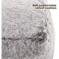 thumbnail image 3 of 15"(H) Bean Bag Ottoman Pouf, 6.6LB Memory Foam Filled Footstool for Sofa, Accent Stuffed Footrest Stool with Washable Cover, Single Footrest Stool for Living Room, Bedroom, Coffee, 3 of 8