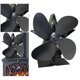 thumbnail image 5 of Ventilador de estufa portátil Macarena Quemador de leña alimentado por calor negro, 5 of 8