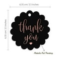 thumbnail image 6 of Inkdotpot 50 Pack Real Rose Gold Foil Paper Tags Thank You Bridal Shower Favor Hang Tags, 6 of 7