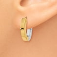 thumbnail image 3 of 14K Two-Tone Gold Premium Polished 16mm Hollow Hinged Hoop Earrings, 3 of 4