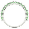 thumbnail image 5 of 0.98 ctw Wedding Band for Women - 18K White Gold Simulated Green Diamond Stackable Eternity Ring, 5 of 6