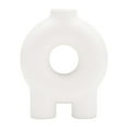 thumbnail image 6 of Decorative Ceramic Vase for Home Decor - House Accent for Living Room Decor, Bedroom, Office, or Table Centerpiece - Modern Round Flower Vase for Kitchen, Entryway, or Shelf Styling - 7", White, 6 of 13