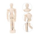 thumbnail image 5 of BEADCEST 3 Inch Wooden Mannequin Model For Drawing - Art - And Display Adjustable Figure, 5 of 5