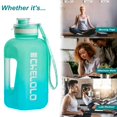 thumbnail image 3 of Djiypn Big Water Bottle, Half Gallon Drinking Water, 2.2L/74oz, Great for Gym Fitness Workout Sports Hiking and More, 3 of 9