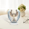 thumbnail image 1 of Elodie 2D Christmas Scene Decor Acrylic Tabletop Sign Creative Artwork Desktop Ornament cross, 1 of 6