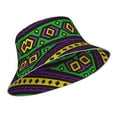 thumbnail image 2 of Disketp Carnival Mardi Gras Print Reflective Bucket Hat Beach Hat Summer Travel Sun Hats Fisherman Cap, 2 of 8