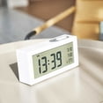 thumbnail image 2 of Yuarrent Despertador eléctrico LCD con calendario Relojes de escritorio digitales Medidor de humedad Termómetro moderno a Electrodomésticos Blanco Yuarrent HA082672-03, 2 of 6