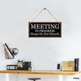 thumbnail image 4 of MUCHENGGIFT Meeting in Progress Please Do Not Disturb Wood Hanging Door Sign for Office Commerical Use, 5.9x11.8inch, 4 of 5