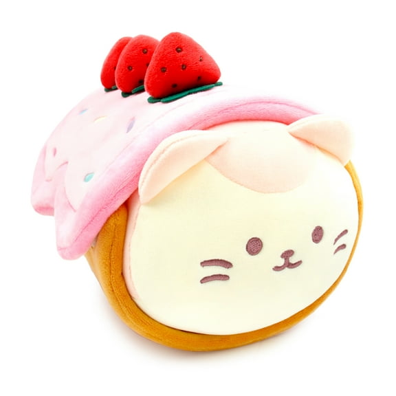 Anirollz Medium 12" Plush with Blanket Kitty Cat Strawberry Cake Stuffed Animal Toy : Kittiroll