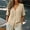 Khaki, variant on Women's Tops Short Sleeve Summer Plus Size Casual Solid V-Neck Button Cardigan Top