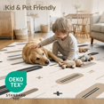 thumbnail image 4 of ODIKA 5'x7' Beige Brown Geometric Abstract Washable Area Rug Dynamic Pattern with Modern Flair Easy Care, Non-Shedding, Pet Friendly, for Small Living Room, Bedroom, 4 of 7
