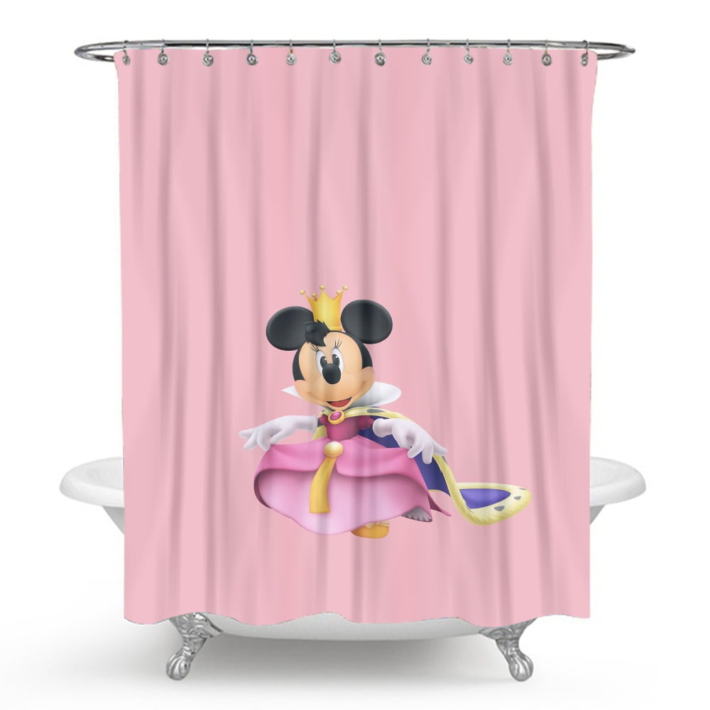 Minnie Mouse Shower Curtains Classics Bathroom Curtain Set with Hooks