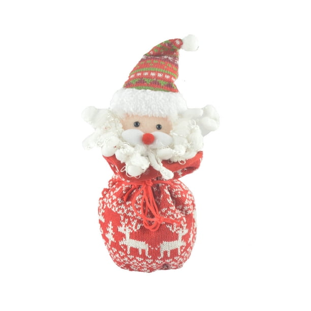 Calcetines de Navidad, bolsa de regalo, colgante de árbol, artesanía, accesorios multiusos para el hogar, adorno, contenedor de dulces, Kits de decoración para fiestas Forma de Papá Noel Bearachild HA068775-02