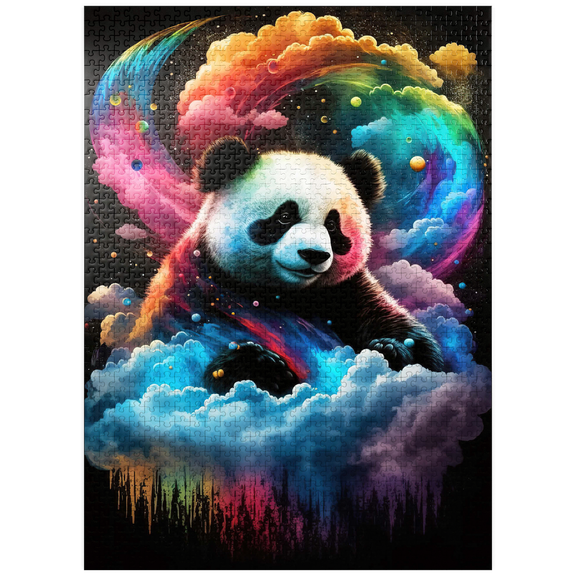 MyPuzzle - Cosmic Panda - Premium 1000 Piece Jigsaw Puzzle for Adults