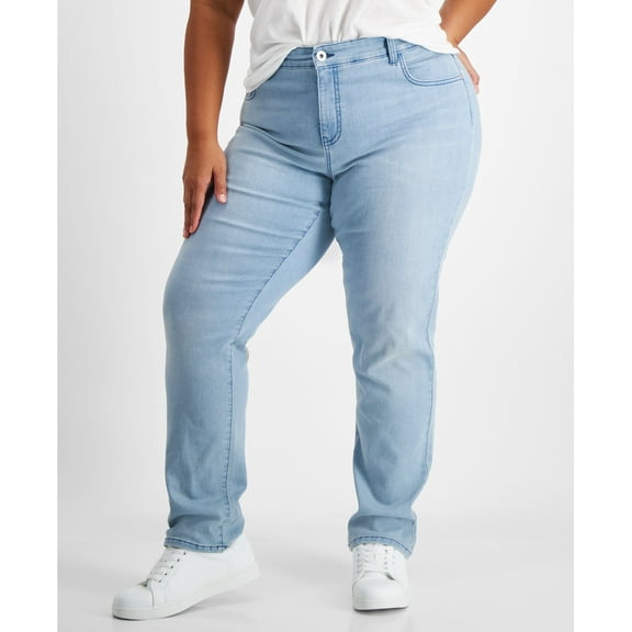 Style & Co Plus Size Stretch Slim Leg Jeans Open Desert 18W