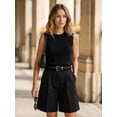 thumbnail image 5 of Punplita Belt for Women Faux Leather Belt with Vintage Gold Buckle for Jeans Pants Dresses, 5 of 6